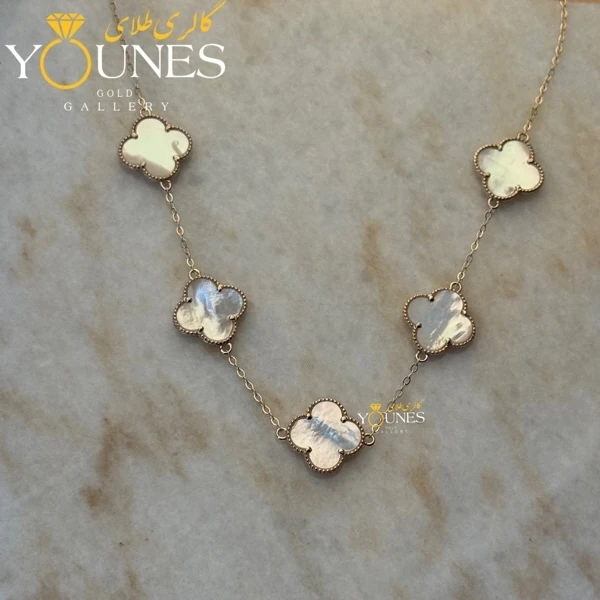 گردنبند ونکلیف صدفی طلا